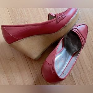 US Size 5.5/ China size 36 leather upper red 3-1/2 inch high heels
